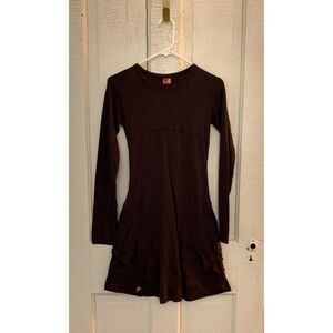 No Added Sugar Girls Ruffled Dress Size 12 Brown Long Sleeve School Party